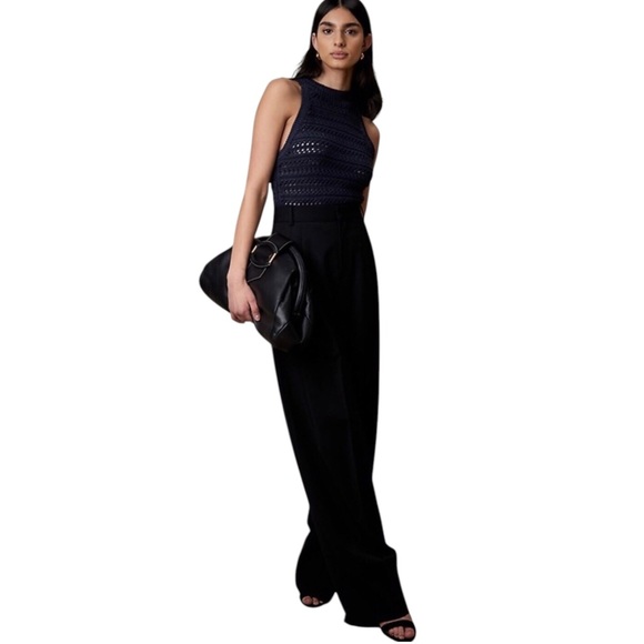 NWT Banana Republic Knit Sweater Tank Tamra Dark Navy Blue NEW - Picture 4 of 16